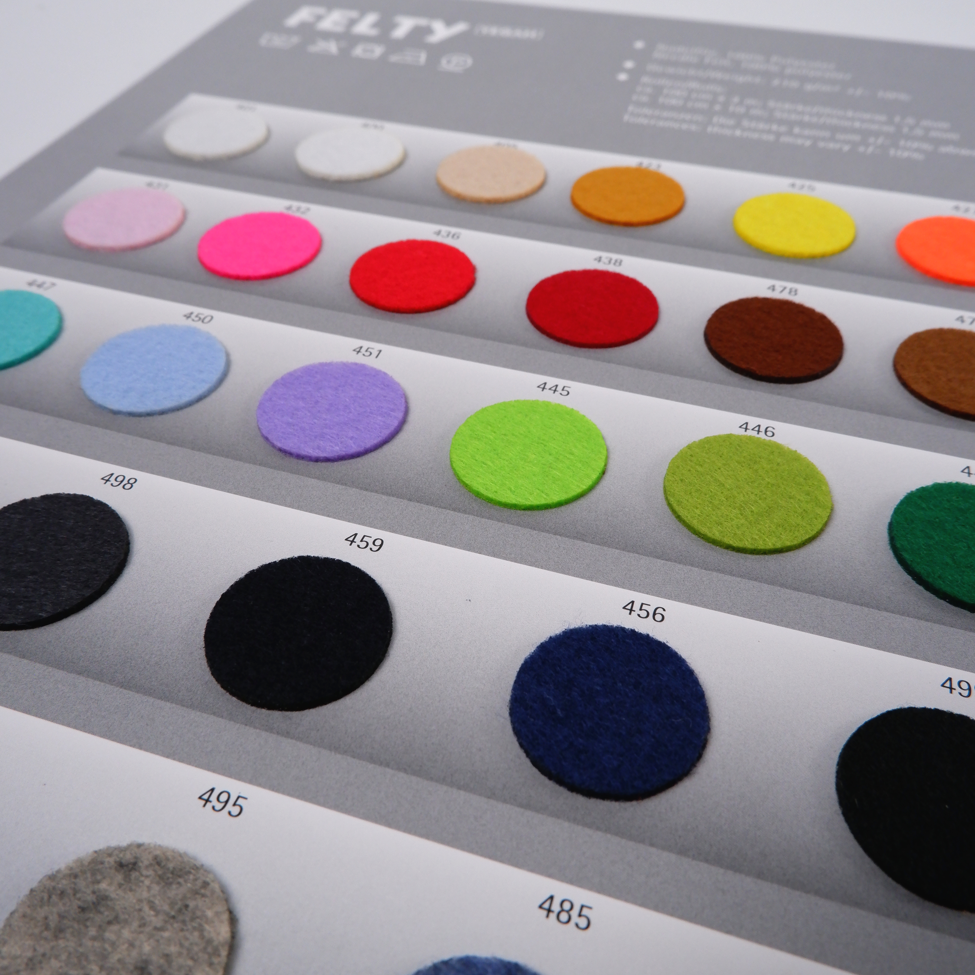 Farbkarte FELTY
