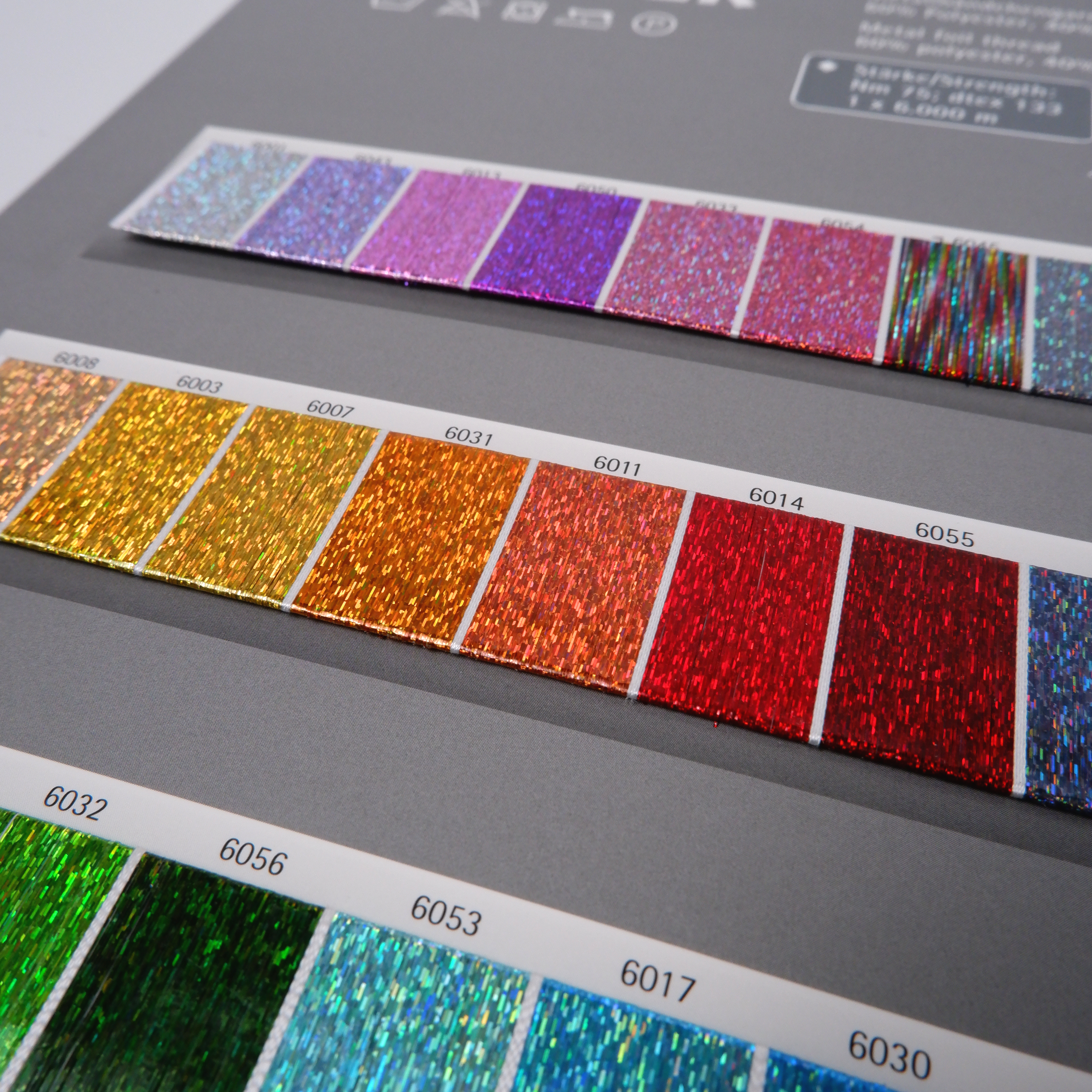 Farbkarte GLITTER