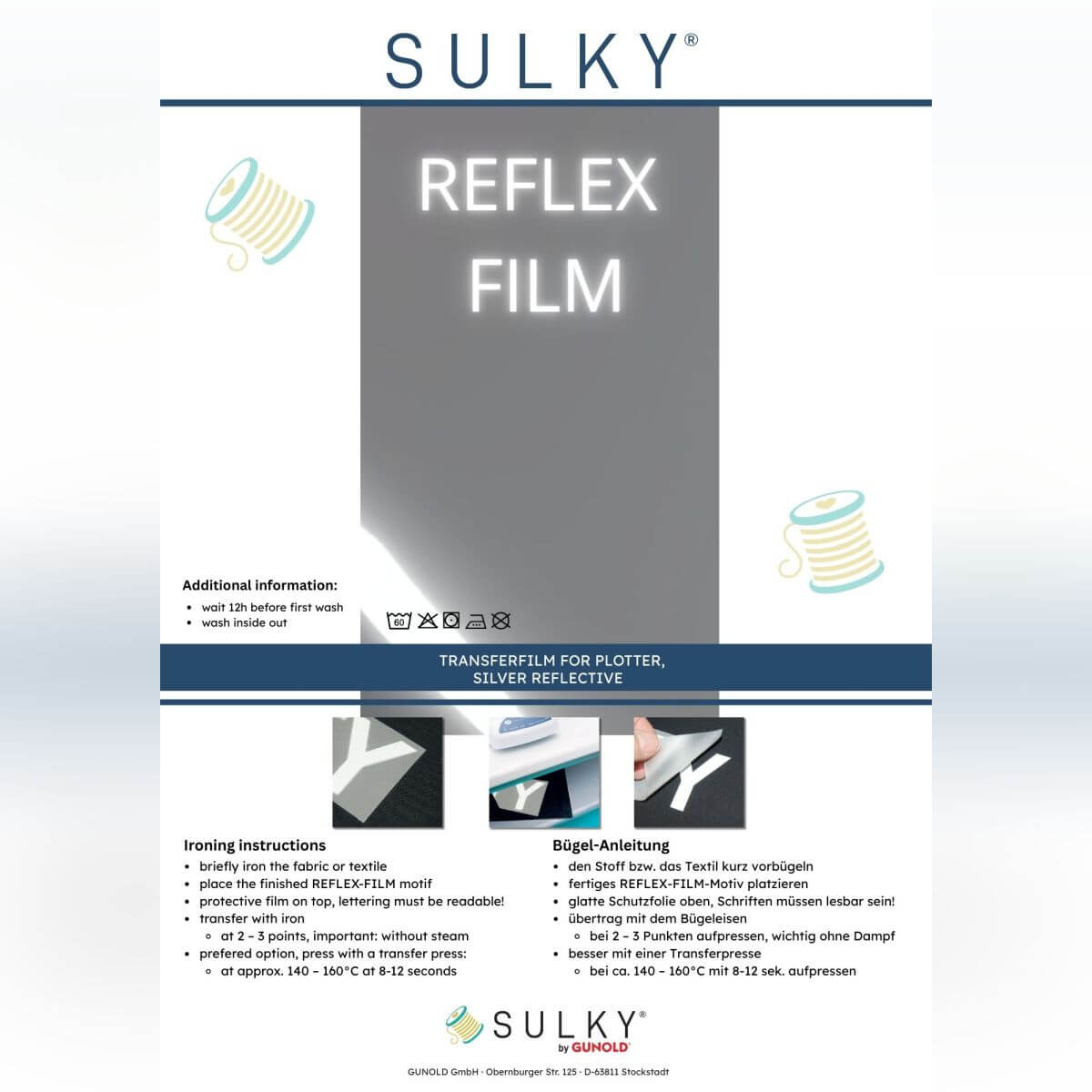 SULKY REFLEX FILM, 3 Bögen à 30cm x 20cm