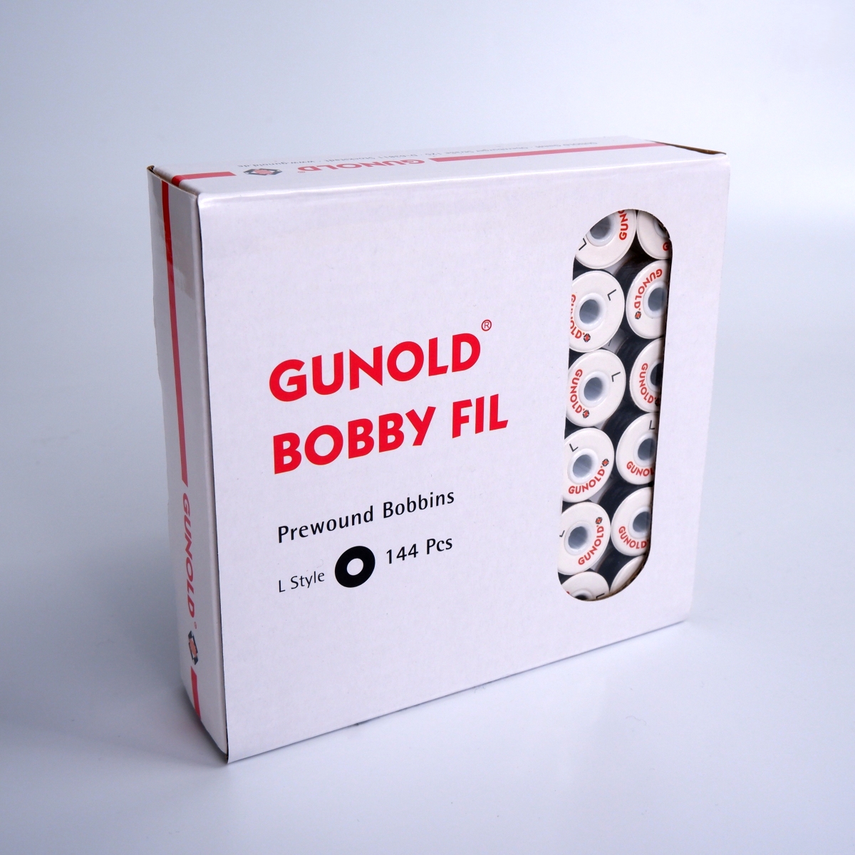 BOBBY FIL 110L black, 144 spools with core and side discs