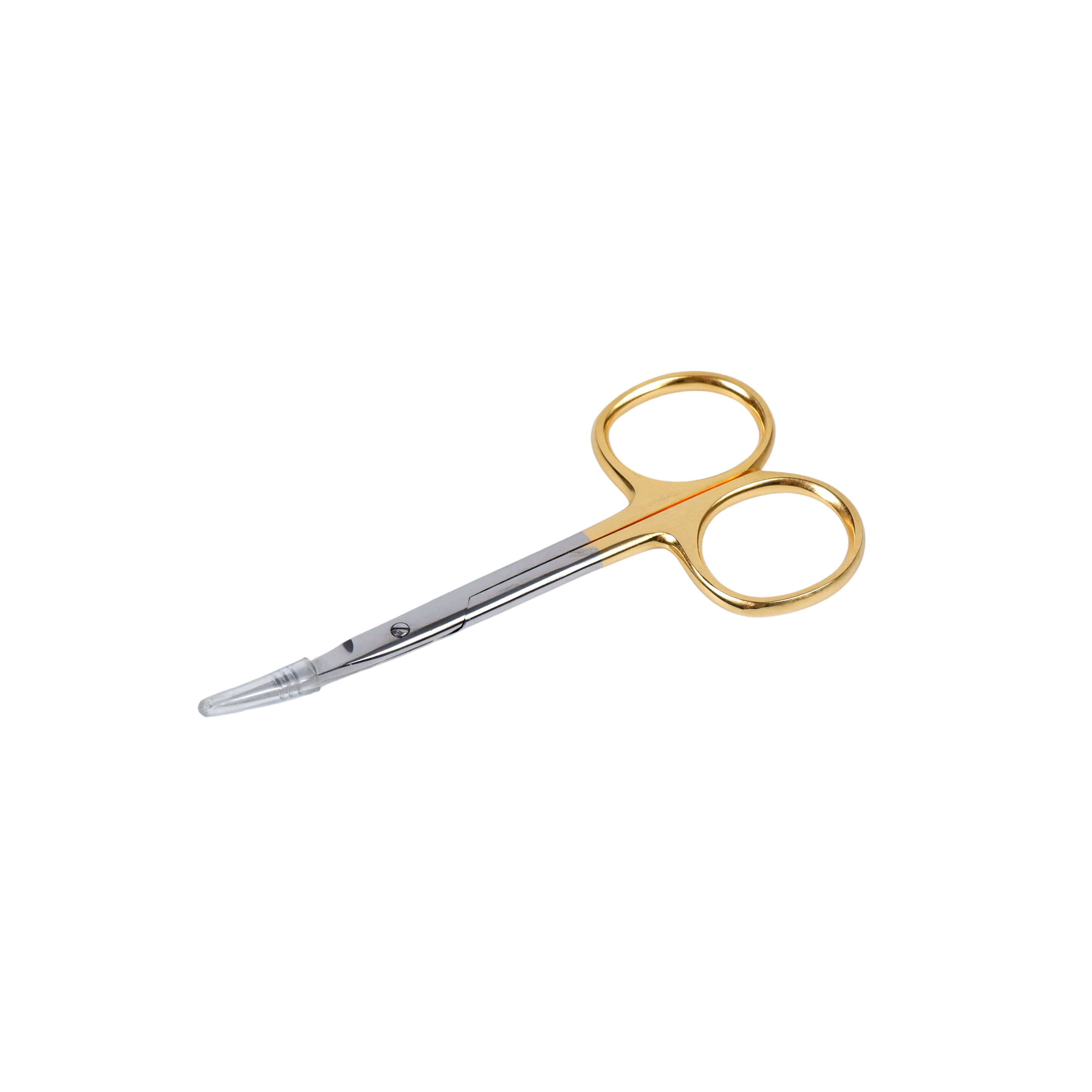 Scissors curved, 10 cm - gold-plated