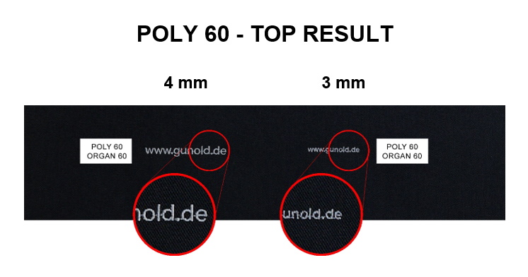 Poly 60 Abstickungen