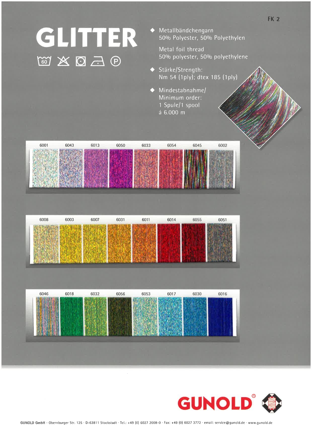 Farbkarte GLITTER