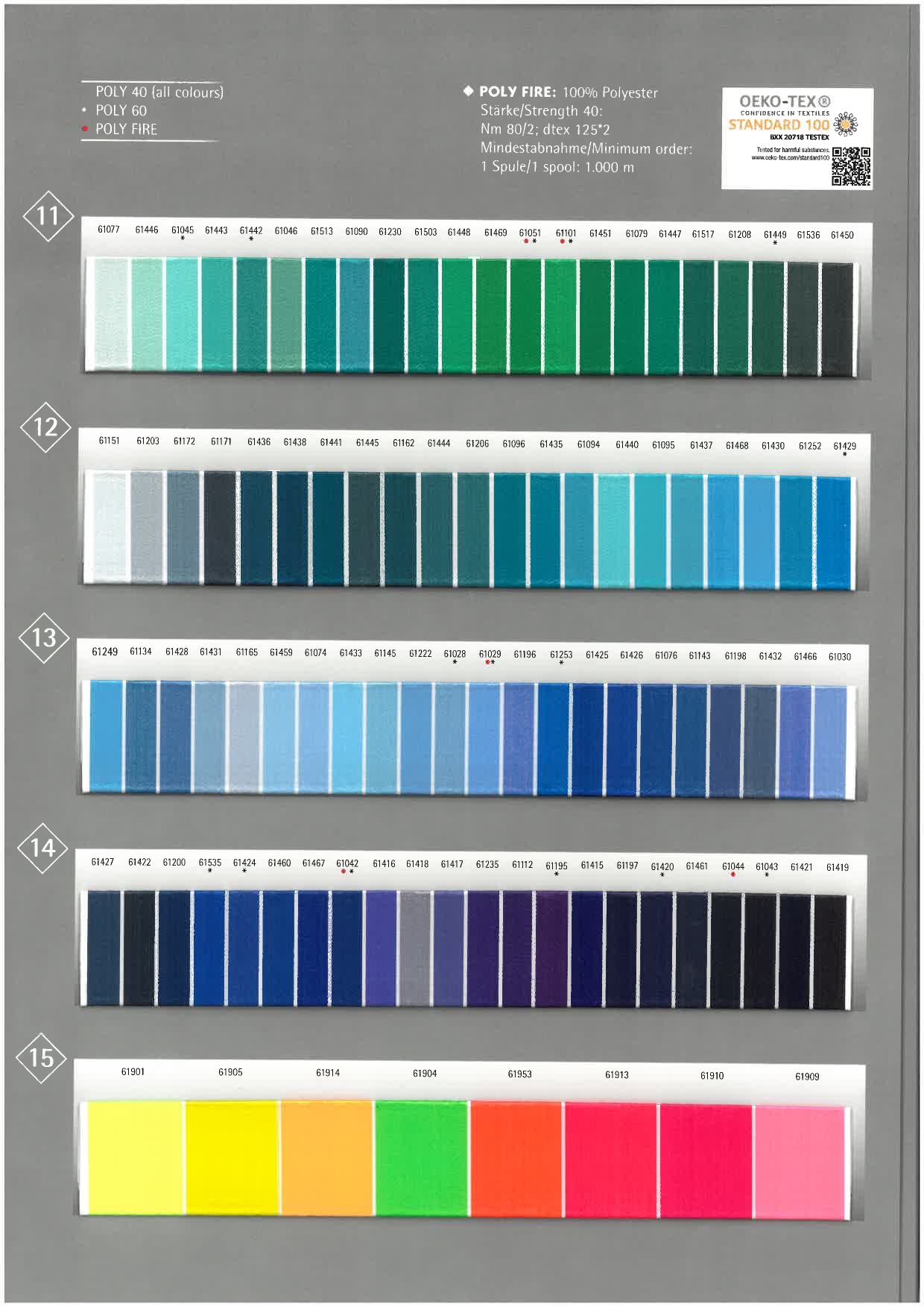 Farbkarte POLY inkl. POLY FLASH