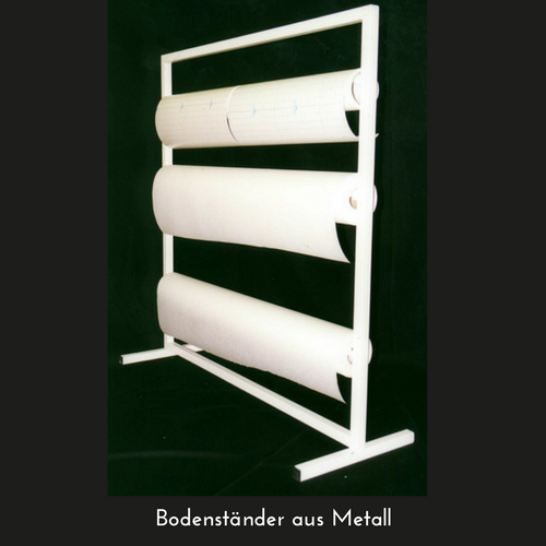 Metal rack to hold 3 backing rolls