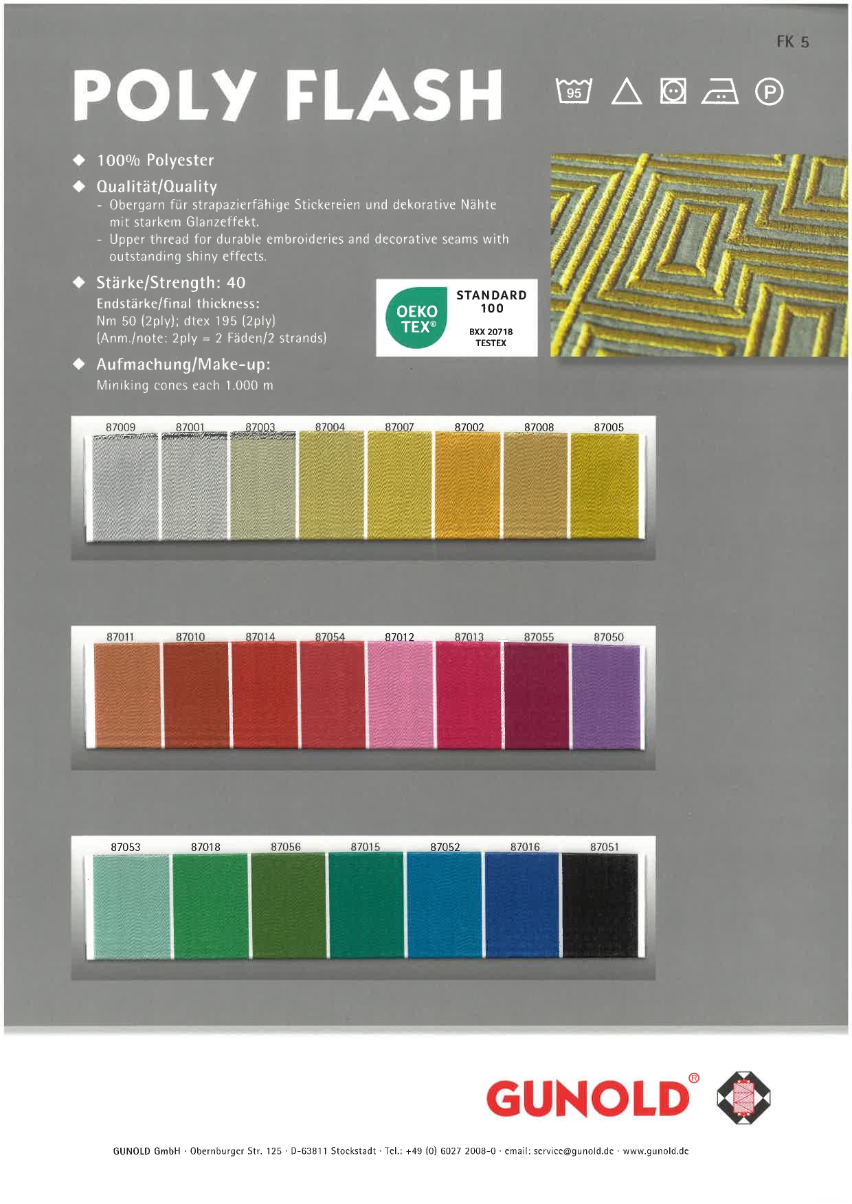 Farbkarte POLY inkl. POLY FLASH