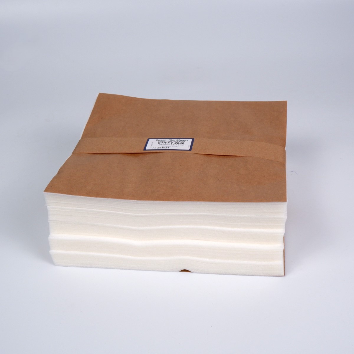Pre-cuts - STIFFY 2040 white, 20x20cm (+/- 2%
), 250 sheets