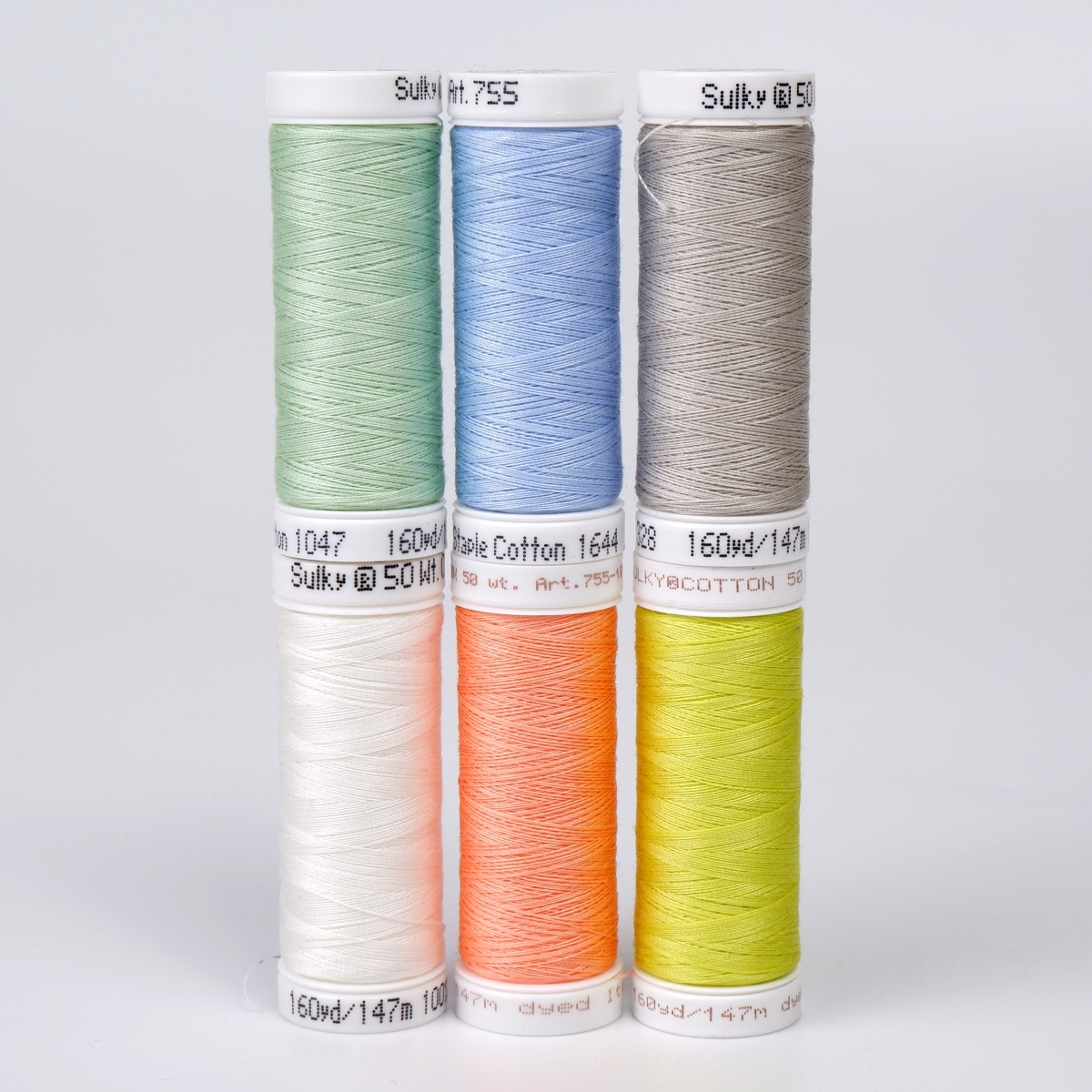 SULKY COTTON 50 - PASTEL SUMMER (6x
147m Snap Spools)